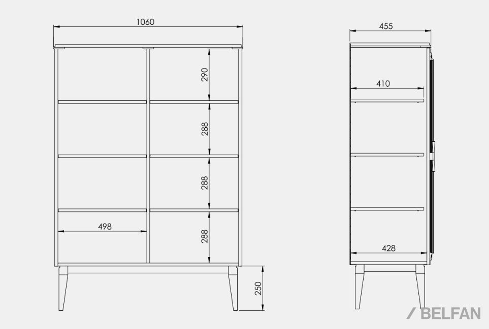 Тумба высокая "Сакраменто" массив и шпон дуба, МДФ 4
