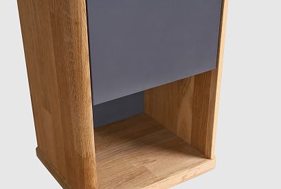 Шкаф навесной "Уоллстрит" (правый); *А-012.17; к-бейц-масло, ф-антрацит