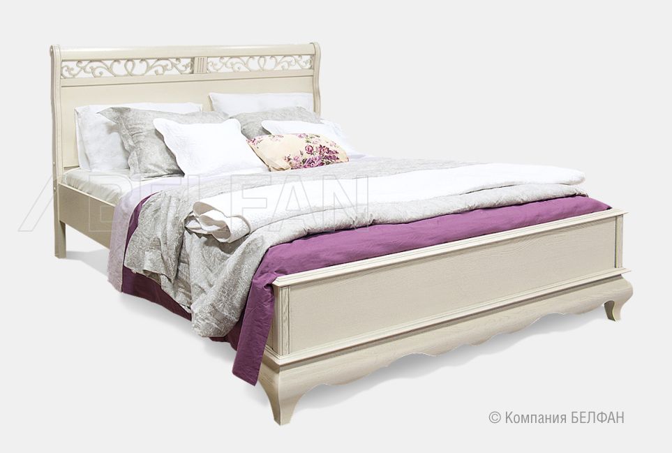 Кровать "Оскар" (низкое изножье) массив и шпон дуба 1