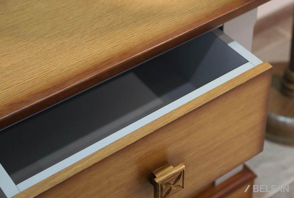 Тумба прикроватная "Brianson" массив и шпон дуба, МДФ 5