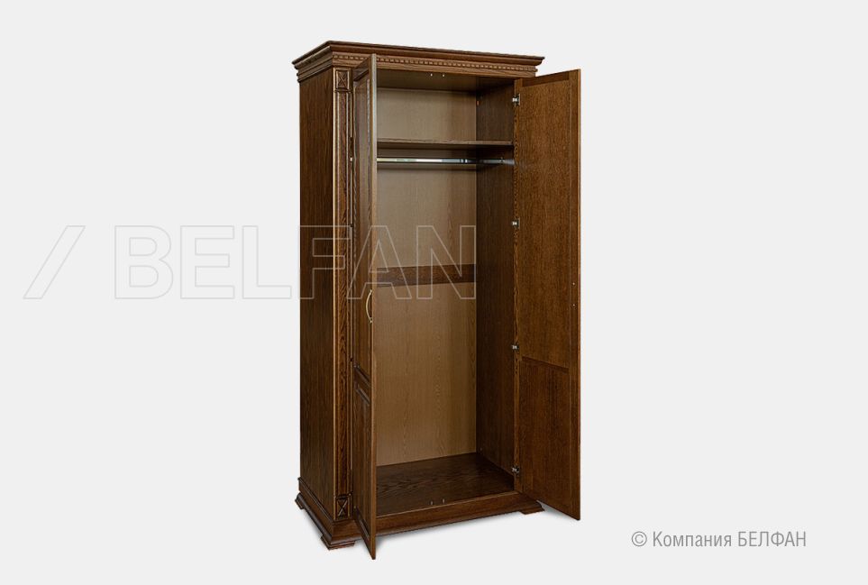 Шкаф 2-х дверный "Верди Люкс" массив и шпон дуба 3