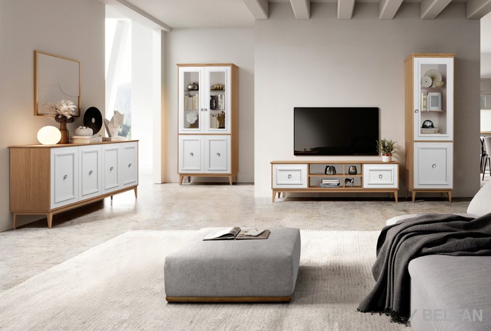 Тумба "Кённинг" 4 массив и шпон дуба, МДФ 3