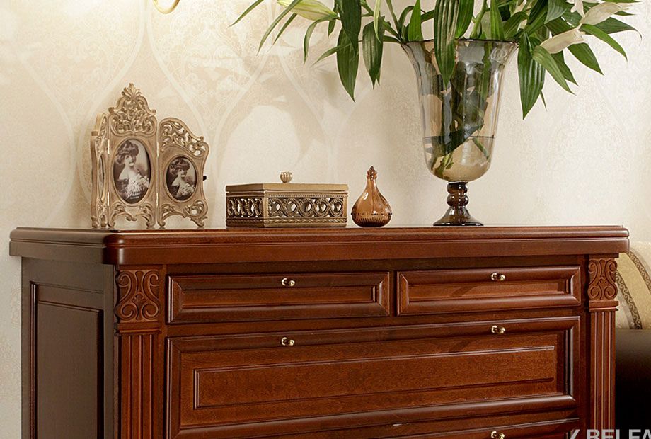 Комод "Престиж" 3 массив и шпон берёзы 2