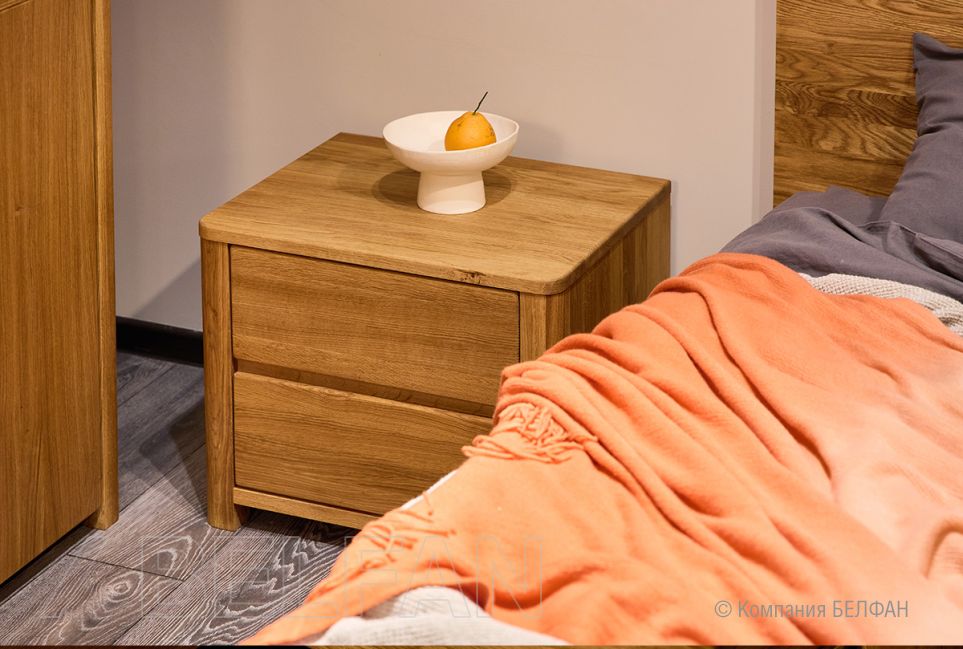 Тумба прикроватная "Норд" массив дуба 7