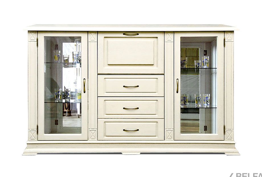 Тумба "Верди Люкс 3/3з" массив и шпон дуба 1