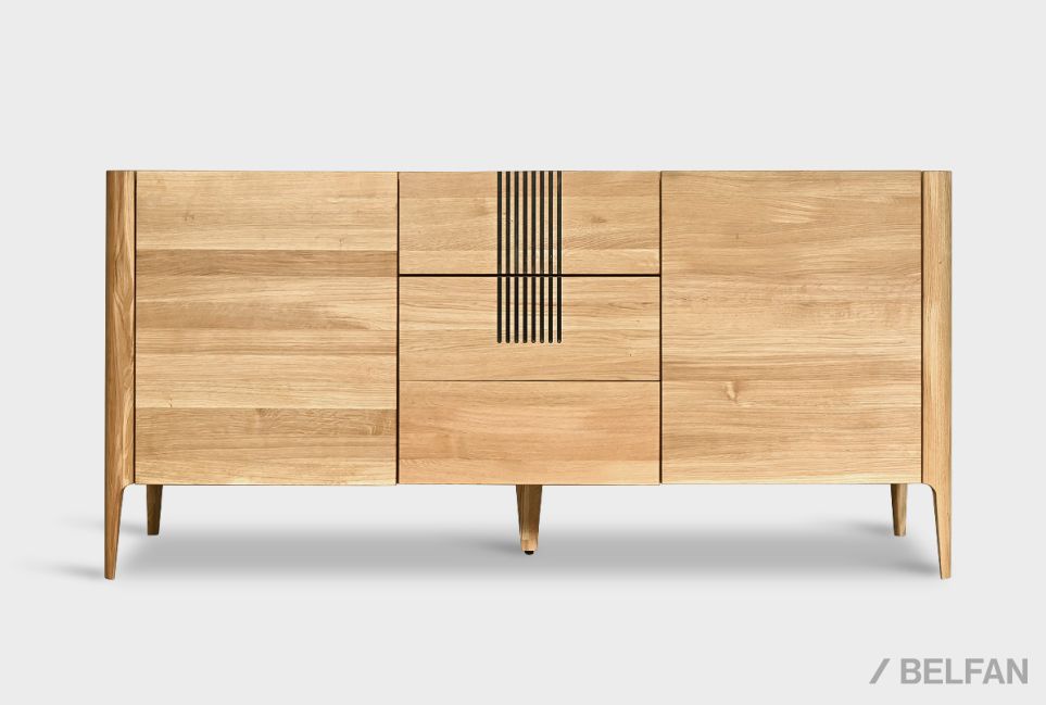 Тумба "Бергамо" 3 (с ящиками) массив дуба 12