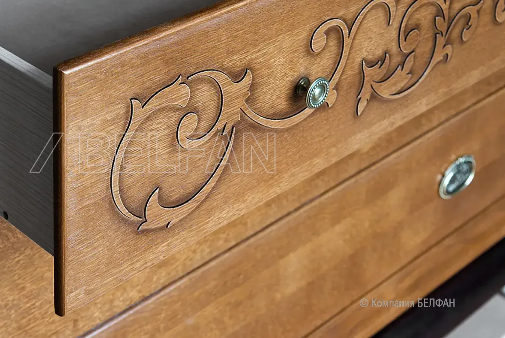 Спальня «Соната» #2 коньяк с тёмной патиной + горький шоколад 2