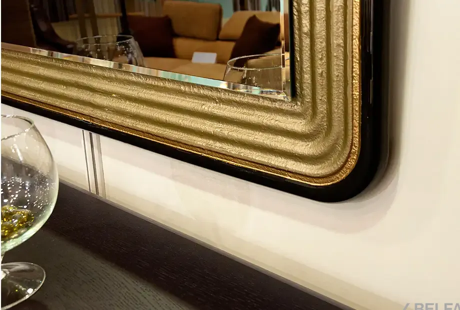 Гостиная «Мадлен» #1 альба+черная эмаль 2