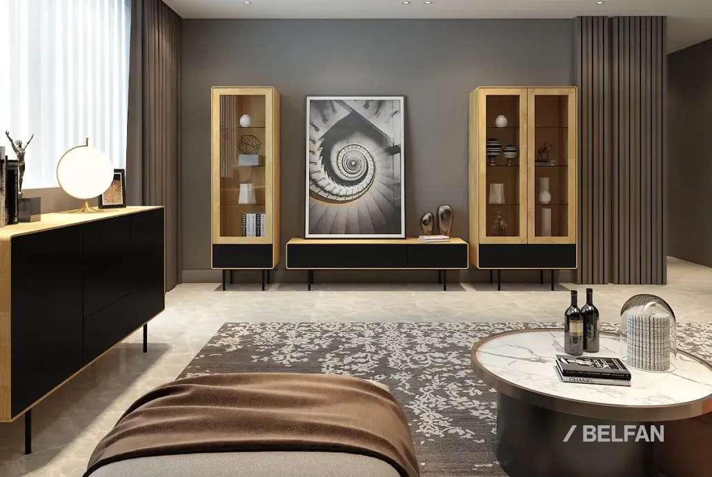 Гостиная «Norman» #2 дуб натуральный, чёрный 1