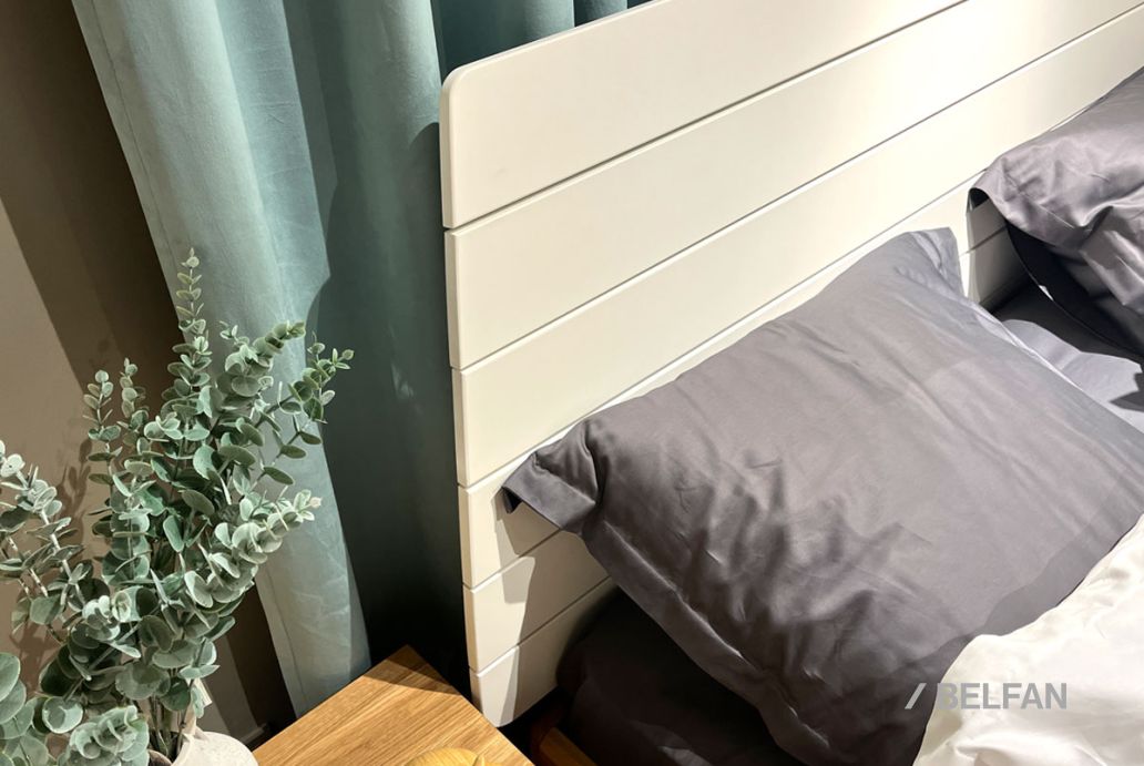 Спальня «Wallstreet» #2 к-бейц-масло, ф-бейц-масло, вст-белый 1