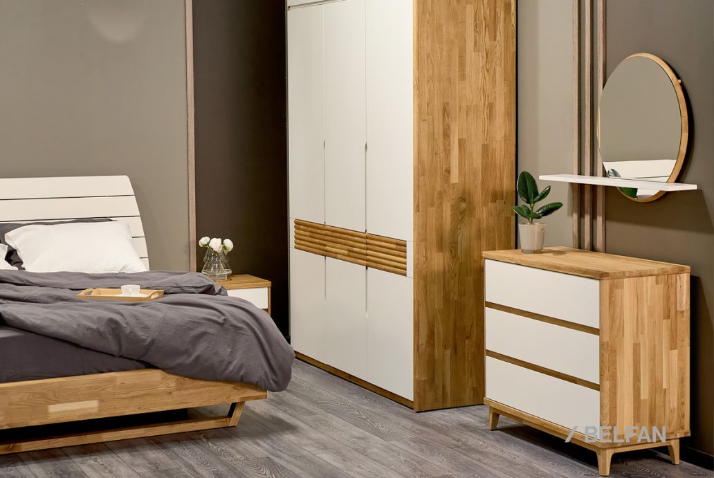 Спальня «Wallstreet» #3 бейц-масло + белый 5