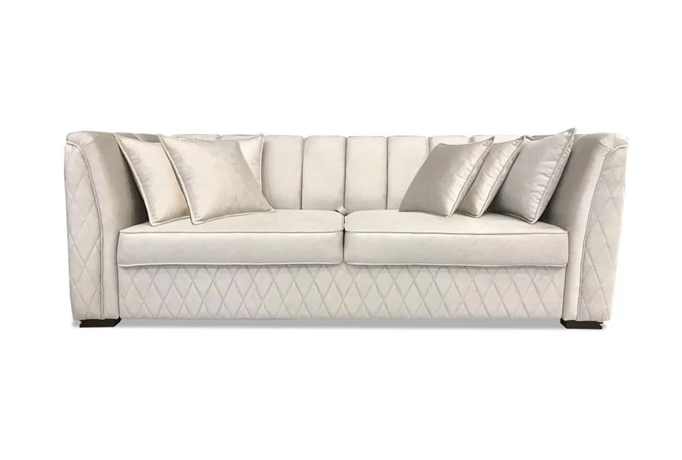 "Marsele" диван 3-х местный; раскл.; 3М; "Дельфин" (1950х1400); Tiffany 12 (гр.1/МТХ)