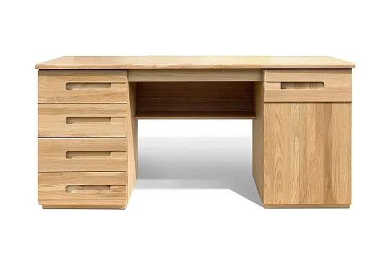 Стол письменный "Хедмарк" 160 (2 тумбы) массив и шпон дуба 4