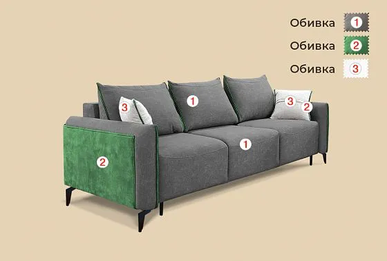 "Соренто" диван с оттоманкой  4
