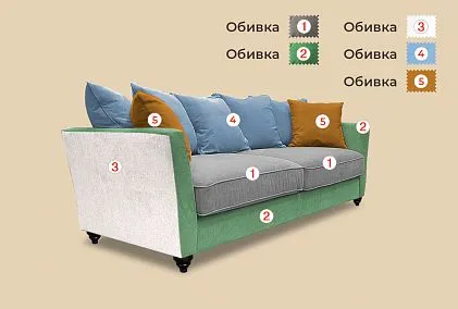 "Жаклин-7" диван 3-х местный
