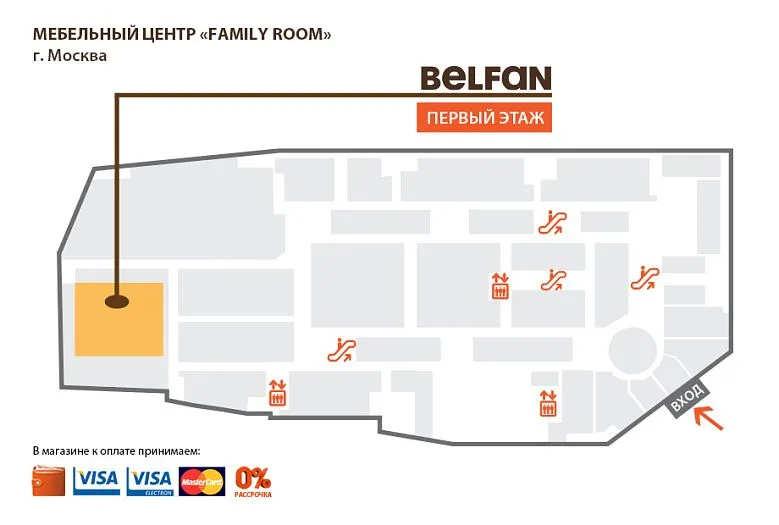 схема прохода Дисконт-центр в FAMILY ROOM (1 этаж)