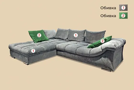 "Лаунж" диван с оттоманкой  3