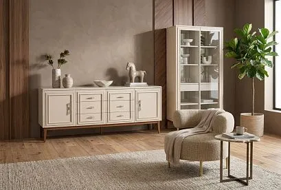 Тумба "Сакраменто" 4 (с ящиками); *А-016.50; марципан, орех