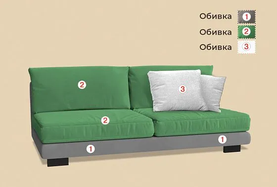 "Леформ" секция 2-х местная без подлокотников  5
