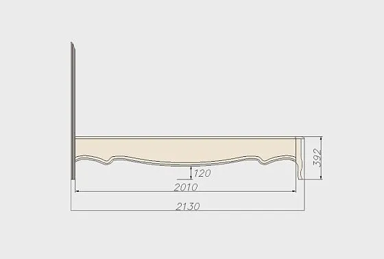 Кровать "Трио" (низкое изножье) массив и шпон дуба 5