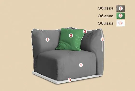 "Ферре" секция угловая  3