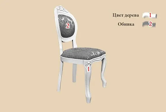 Стул "Орхидея" массив дуба 2