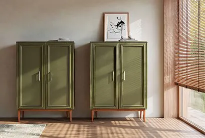 Тумба высокая "Сакраменто"; *А-016.82; олива, орех
