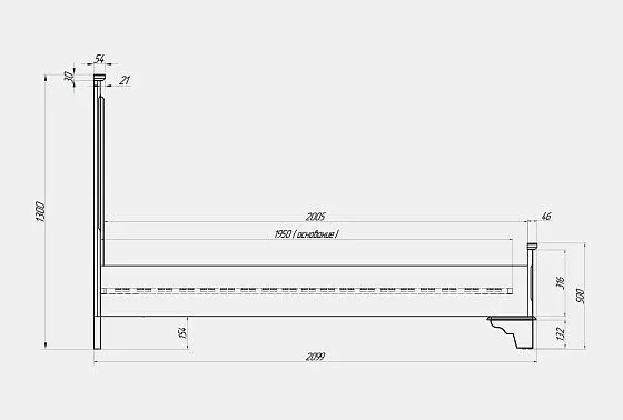 Кровать "Бриансон" массив и шпон дуба, МДФ 7