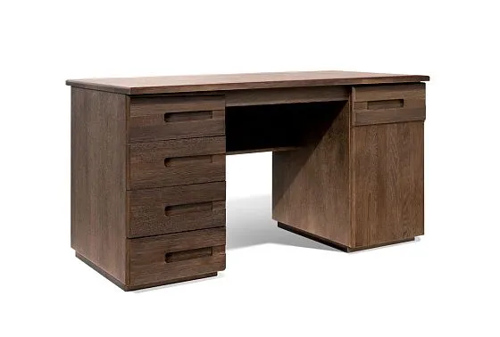 Стол письменный "Хедмарк" 160 (2 тумбы) массив и шпон дуба 4