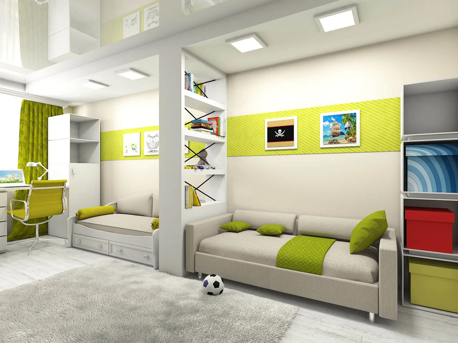 Как обустроить детскую комнату для двоих мальчиков