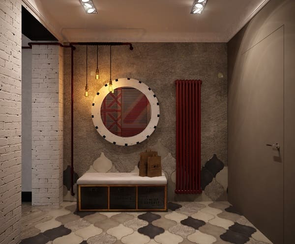 Прихожая в стиле лофт