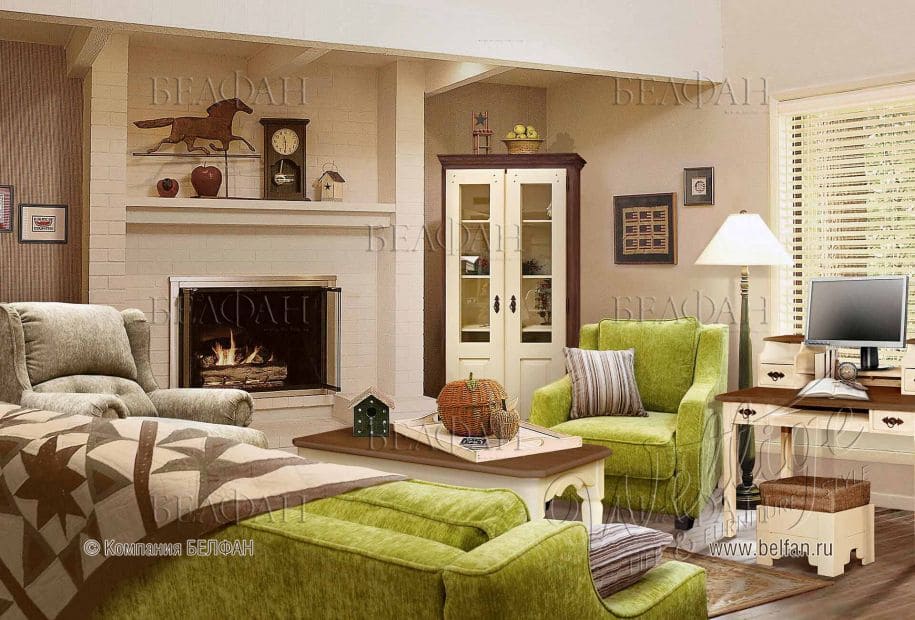 Кабинет в светлых тонах