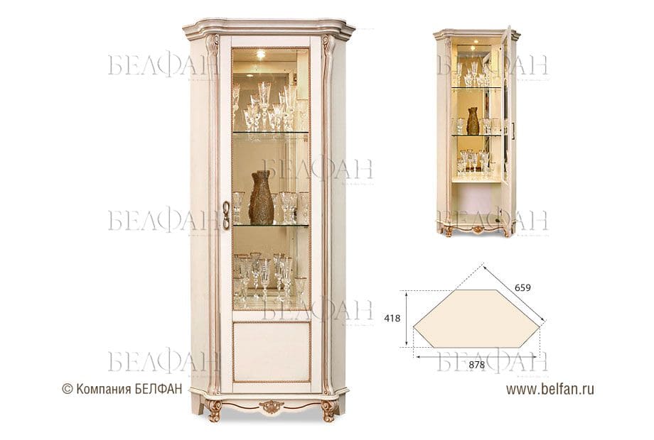 Угловой шкаф-витрина Угловой шкаф-витрина