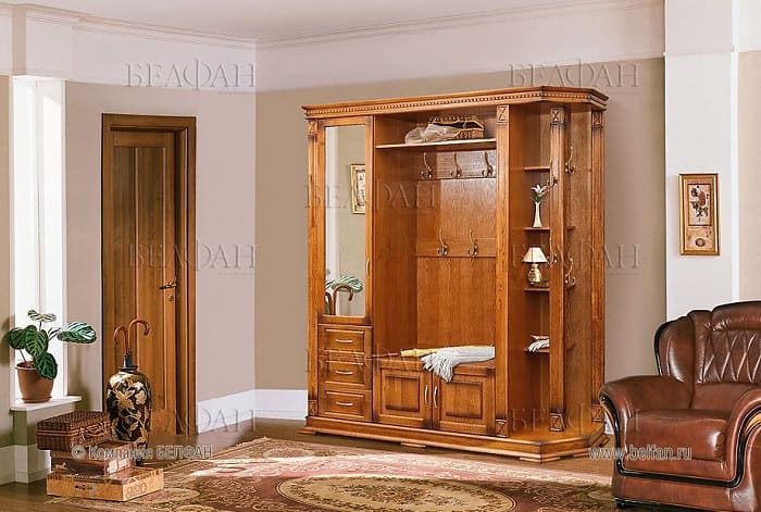 Прихожая в теплых тонах_стили