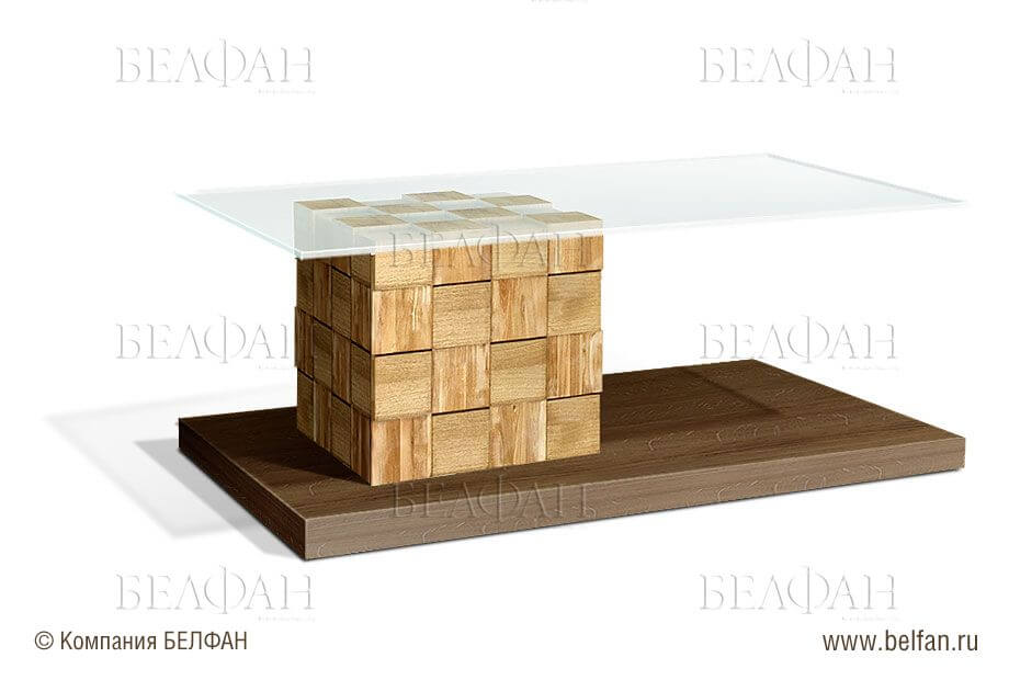 Стеклянный журнальный столик