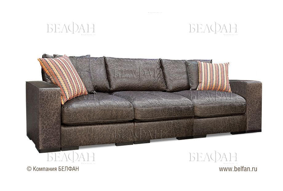 Диван темно-коричневого цвета Диван темно-коричневого цвета