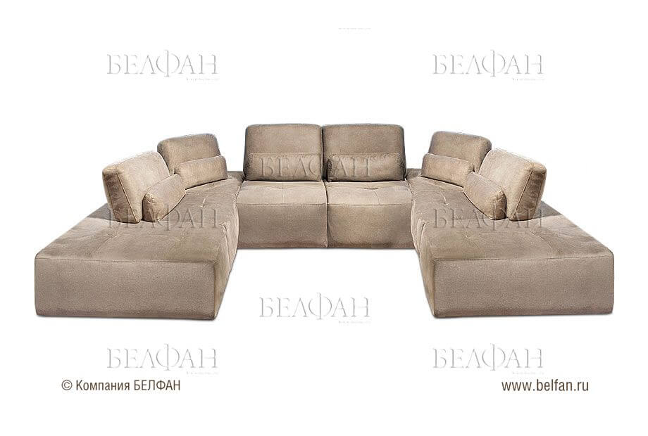 Модульный бежевый диван Модульный бежевый диван