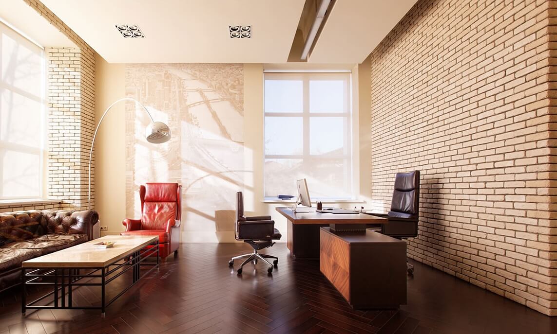 Кабинет в стиле лофт
