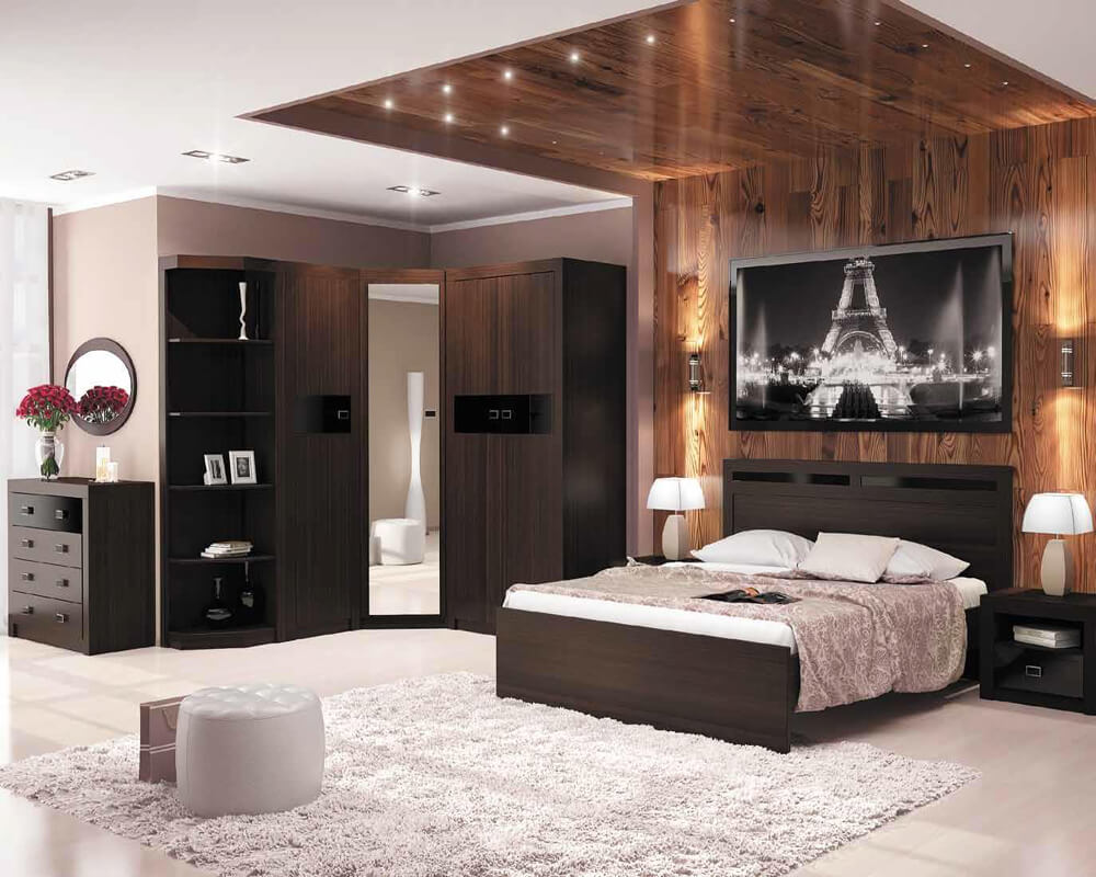 Вариант с угловым шкафом 