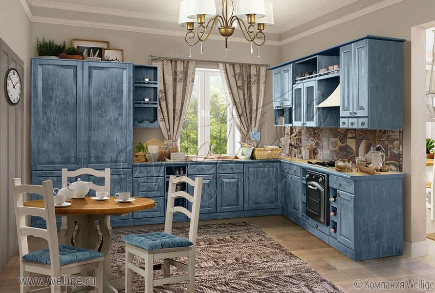 Синий цвет в интерьере кухни Синий цвет в интерьере кухни