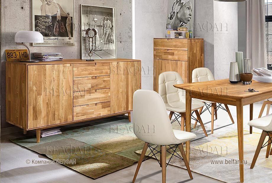 Мебель в интерьере светлой гостиной