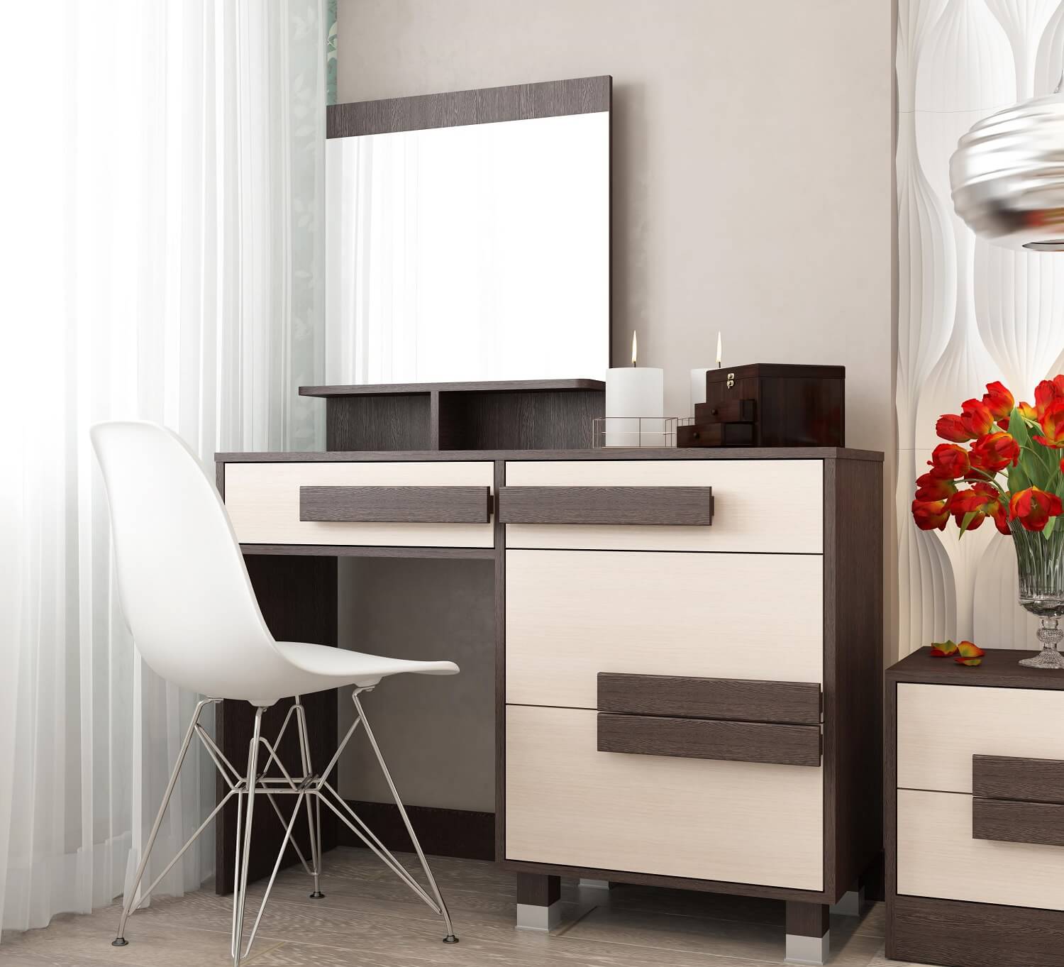 Совмещение туалетного стола и комода