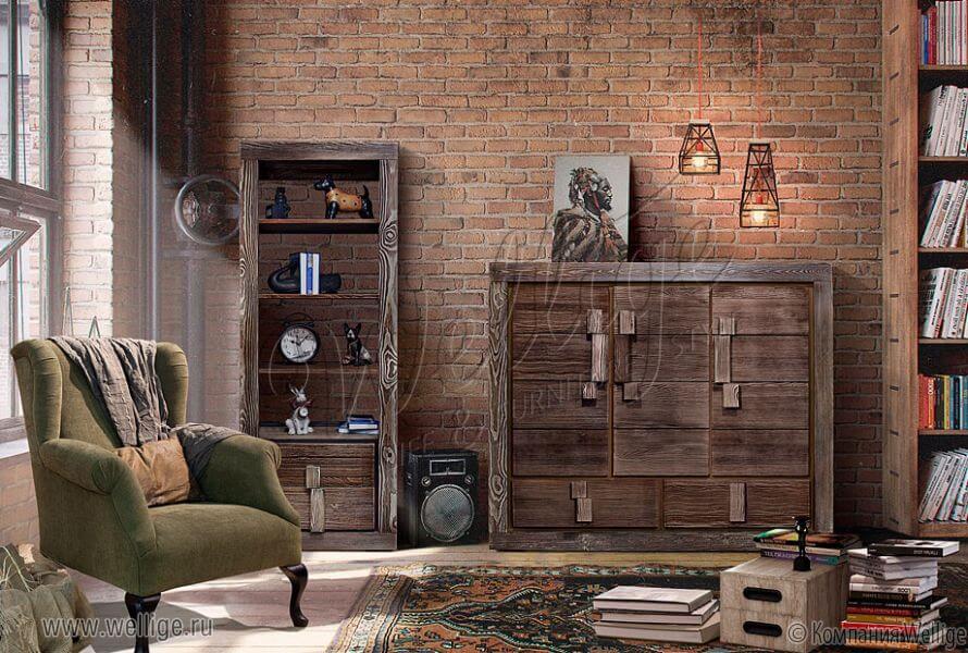 Нюансы освещения в коричневой гостиной