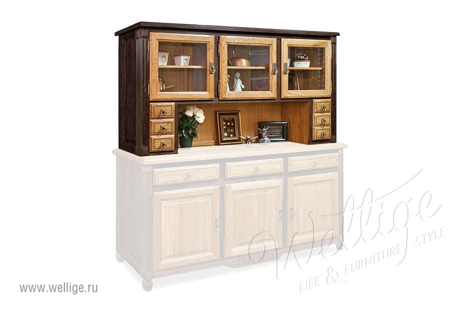 Буфет в стиле прованс - открытые и закрытые полки Буфет в стиле прованс