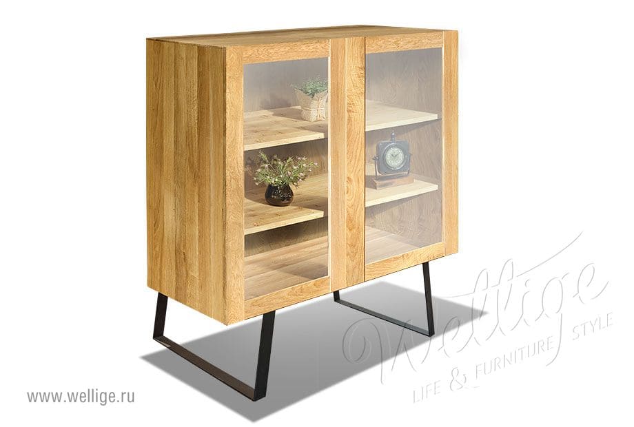 Шкаф-витрина в стиле лофт - многофункциональность Шкаф-витрина в стиле лофт