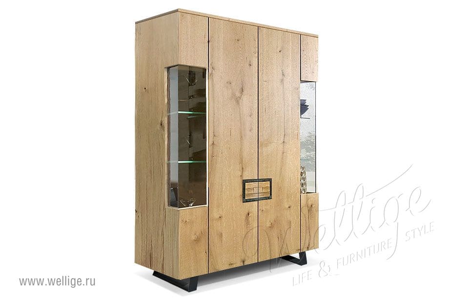 Шкаф-витрина в стиле лофт универсальность Шкаф-витрина в стиле лофт