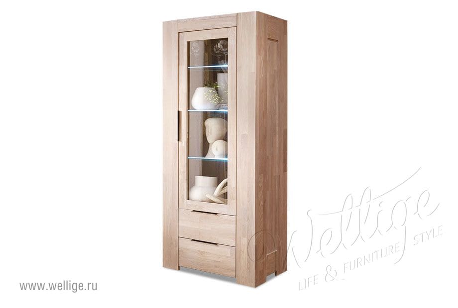 Шкаф с витриной однодверный «Лэйквуд» Шкаф с витриной однодверный «Лэйквуд»