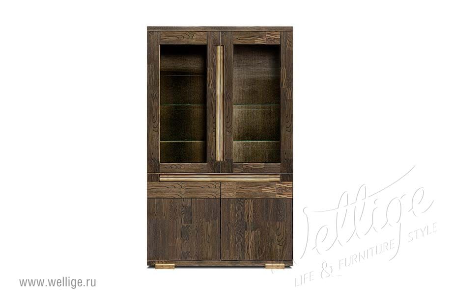 Шкаф-витрина в стиле лофт - по типу серванта Шкаф-витрина в стиле лофт