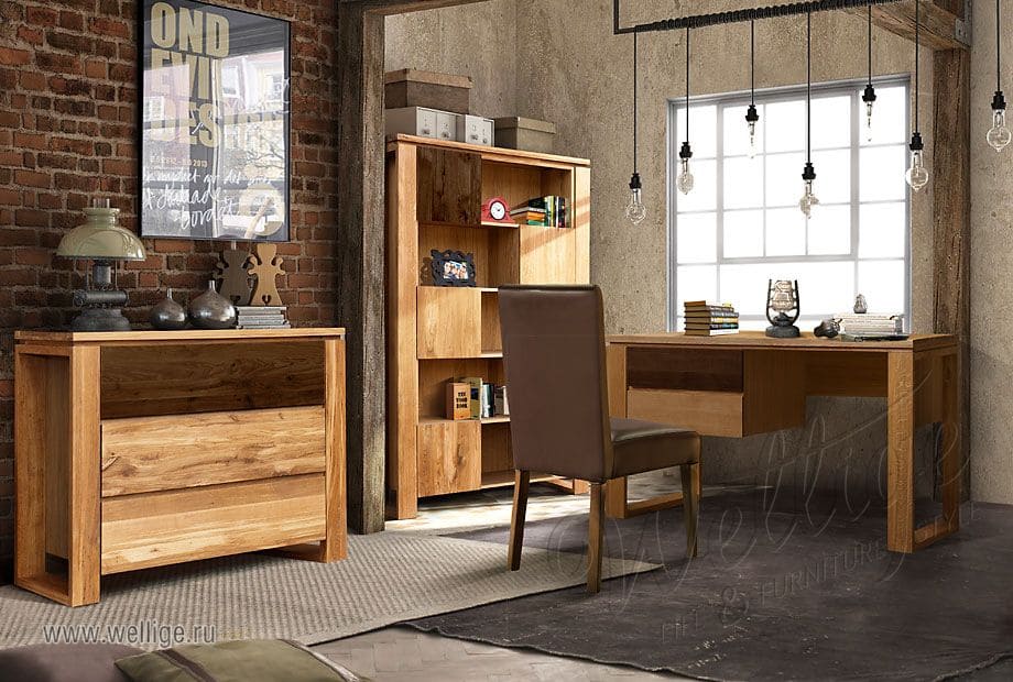 Кабинет в стиле лофт