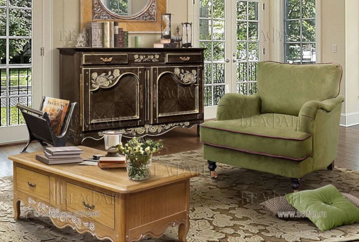 Гостиная в стиле прованс